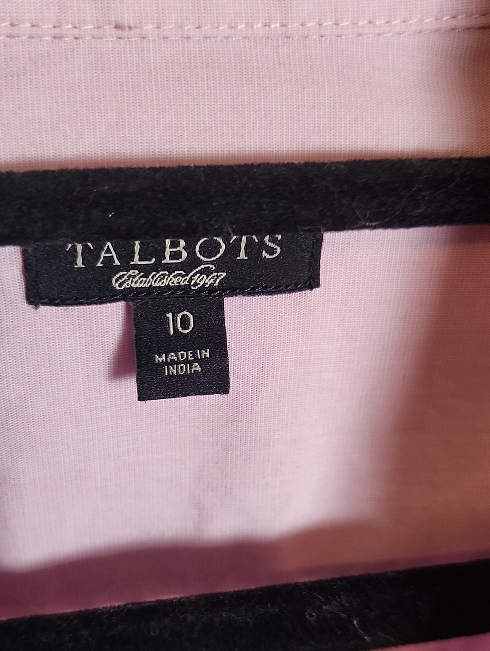 Talbots Ruffle Front Button Down Shirt In Pink - Picture 2 of 8